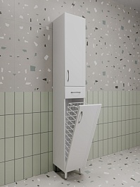 Style Line Шкаф пенал Эко Стандарт 30 с б/к белый – фотография-4